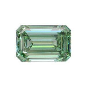 Diamantes de laboratorio verde talla esmeralda