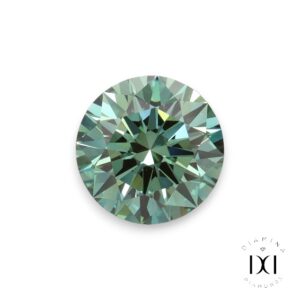 Diamante de laboratorio talla brillante de color verde