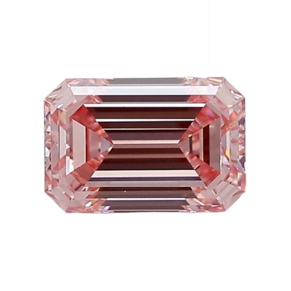 Diamantes de laboratorio rosa talla esmeralda